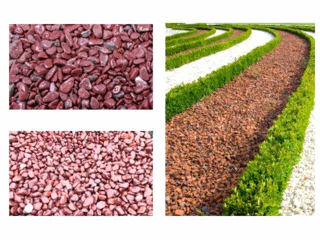 DOLOMİT TAŞI BORDO 6-10 cm 10 KG DOĞAL DEKORASYON TAŞI
