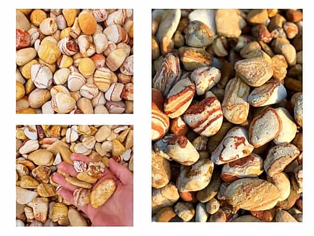 DOLOMİT TAŞI SARI ÇİZGİLİ 6-10 cm 5 KG DOĞAL DEKORASYON TAŞI